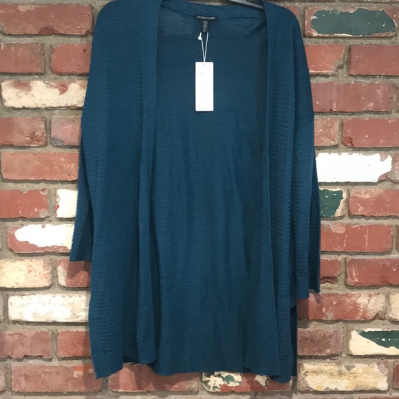 Eileen Fisher Organic LinenCotton kimono cardigan - Picture 3 of 4